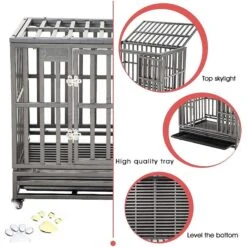 SMONTER Heavy Duty Strong Metal I Shape Dog Crate 11 SMONTER Heavy Duty Strong Metal I Shape Dog Crate -Pup Haven Sales Store 300219 PT4. AC SS1800 V1622122935