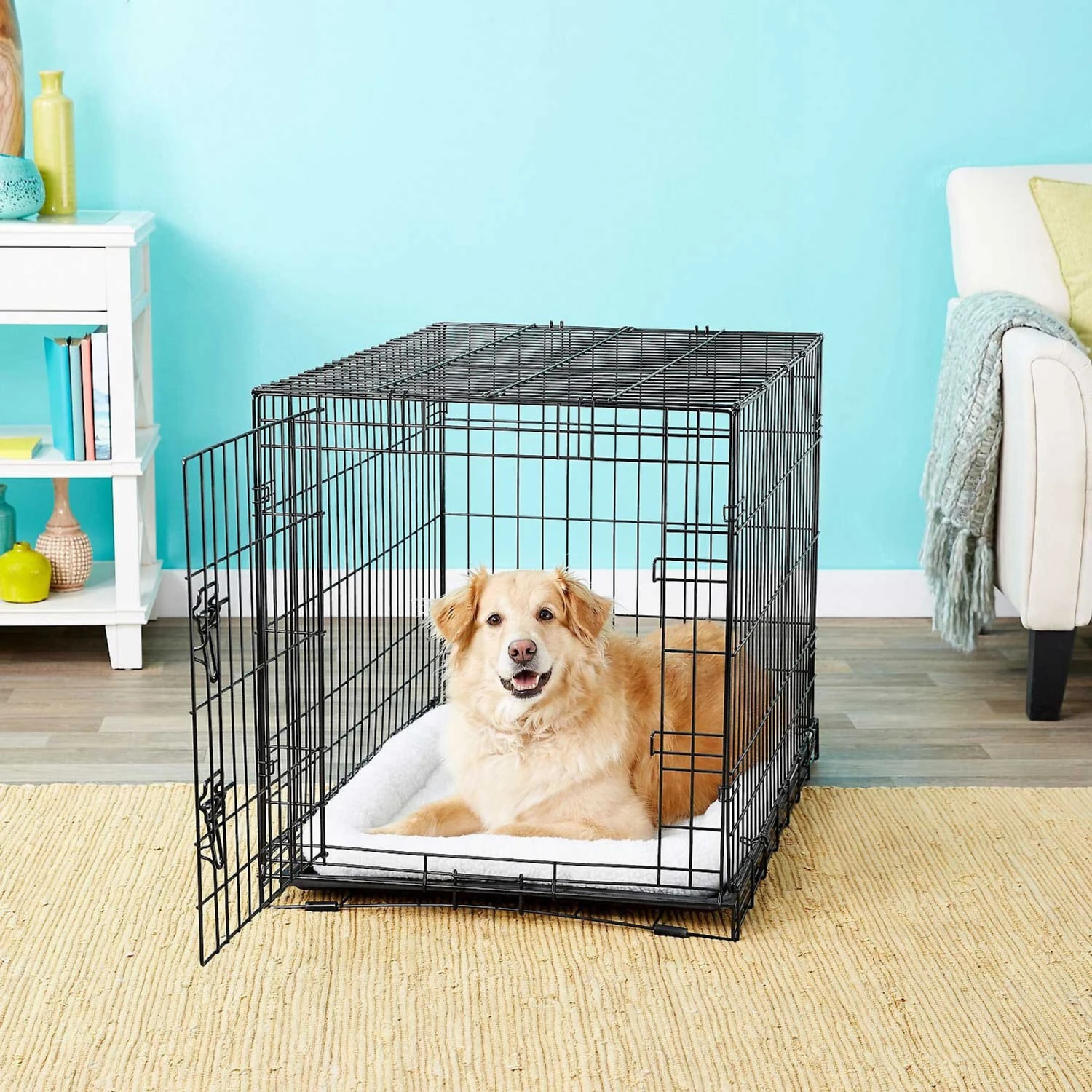 Frisco Fold & Carry Single Door Collapsible Wire Dog Crate & Frisco Premium Extra Large Printed Dog Training & Potty Pads 5 Frisco Fold & Carry Single Door Collapsible Wire Dog Crate & Frisco Premium Extra Large Printed Dog Training & Potty Pads - Image 5