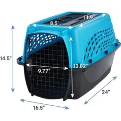 Frisco Two Door Top Load Plastic Dog & Cat Kennel & Frisco Fold & Carry Single Door Collapsible Wire Dog Crate, Pink -Pup Haven Sales Store 303656 PT2. AC SS1800 V1623079947