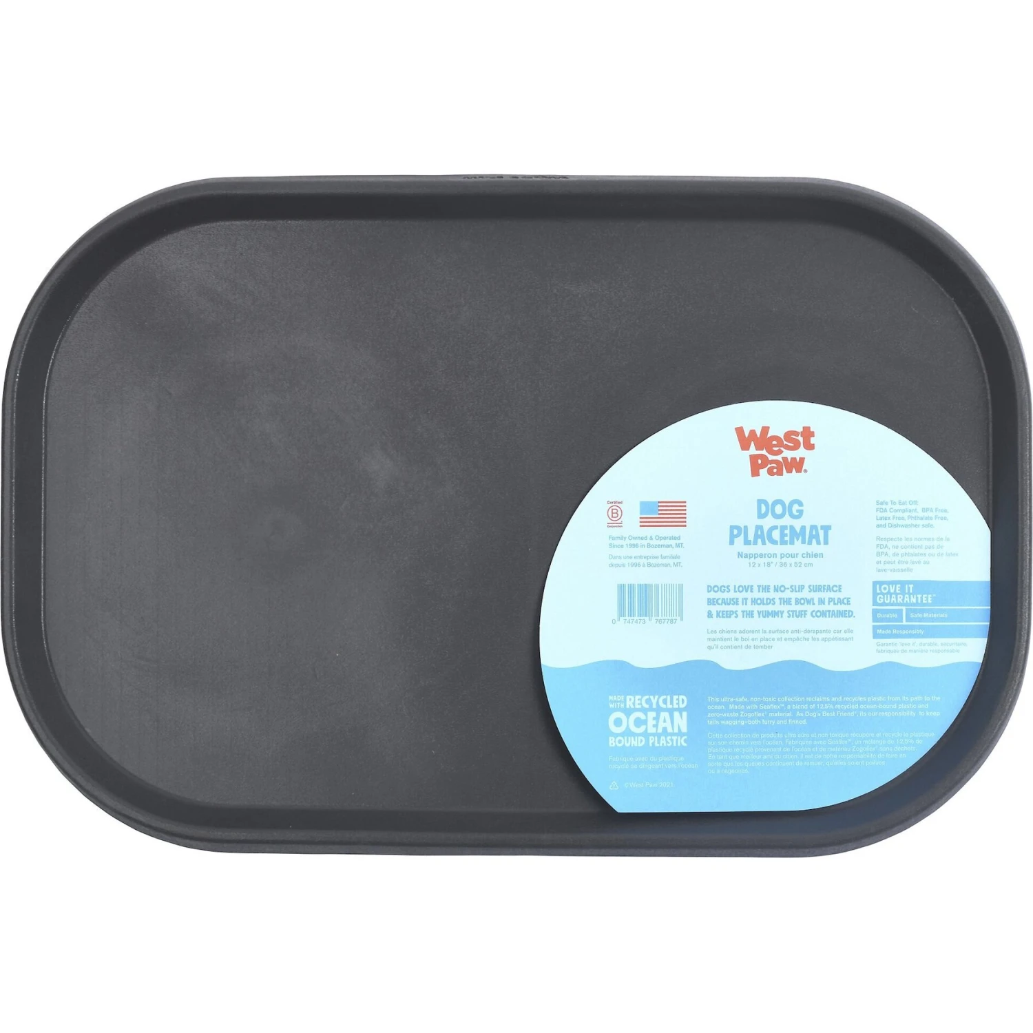 West Paw Seaflex Dog & Cat Placemat 2 West Paw Seaflex Dog & Cat Placemat - Image 2