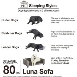 Enchanted Home Pet Luna Sofa Cat & Dog Bed With Removable Cover -Pup Haven Sales Store 305365 PT5. AC SS1800 V1623249816