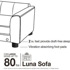 Enchanted Home Pet Luna Sofa Cat & Dog Bed With Removable Cover -Pup Haven Sales Store 305365 PT7. AC SS1800 V1623249838