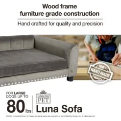 Enchanted Home Pet Luna Sofa Cat & Dog Bed With Removable Cover -Pup Haven Sales Store 305365 PT8. AC SS1800 V1623249848