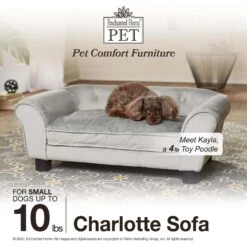 Enchanted Home Pet Charlotte Sofa Cat & Dog Bed With Removable Cover -Pup Haven Sales Store 305374 PT4. AC SS1800 V1623281271