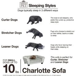 Enchanted Home Pet Charlotte Sofa Cat & Dog Bed With Removable Cover -Pup Haven Sales Store 305374 PT5. AC SS1800 V1623275860