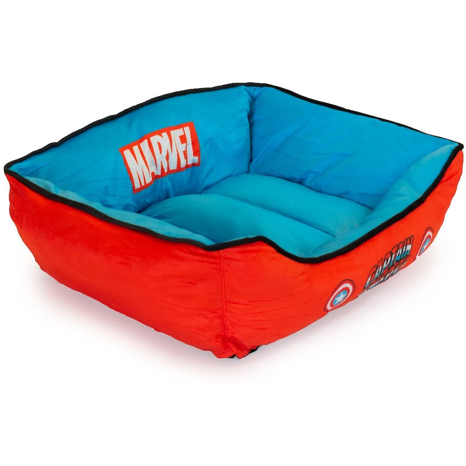 Buckle-Down Captain America Bolster Dog Bed 2 Buckle-Down Captain America Bolster Dog Bed - Image 2