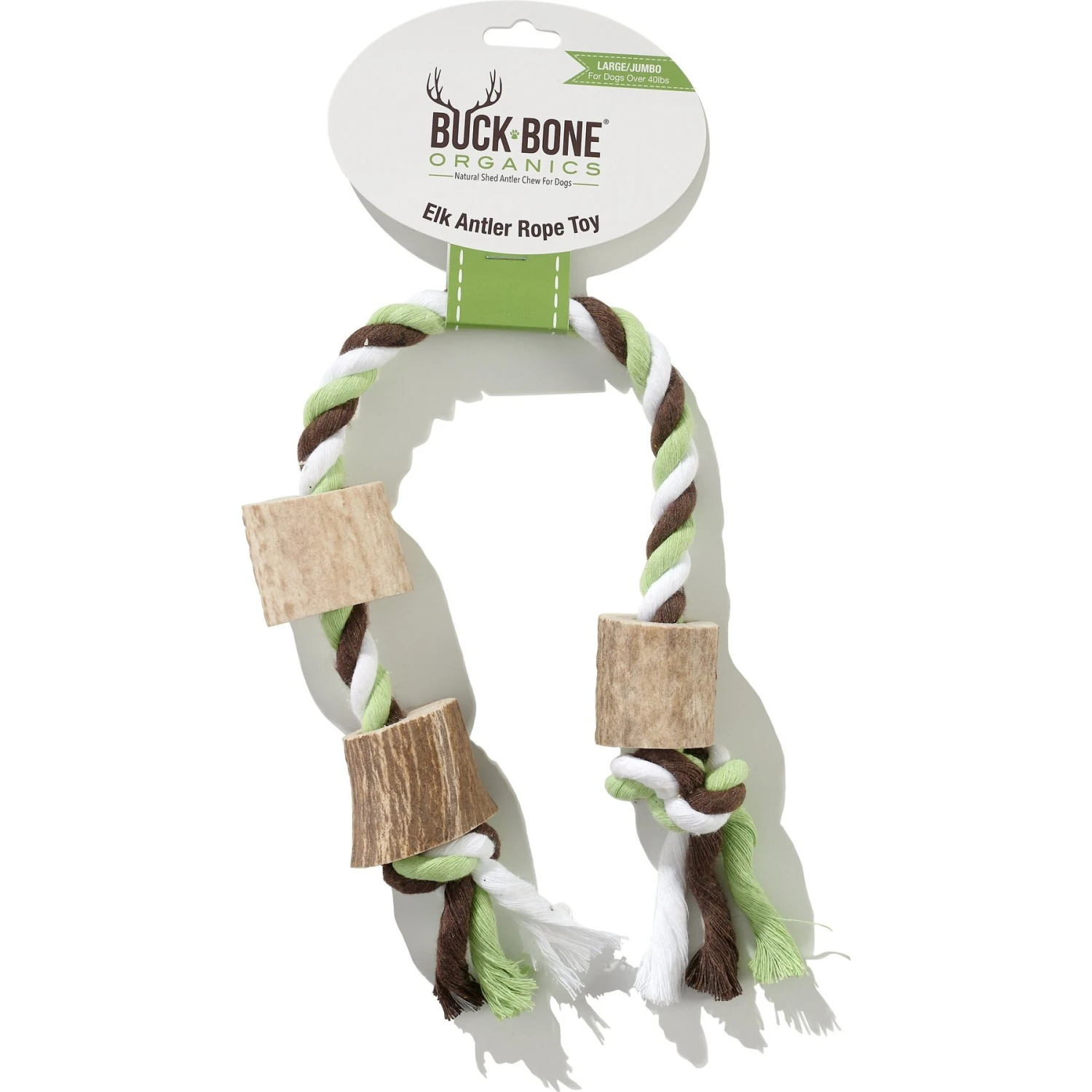 Buck Bone Organics Antler Rope Dog Toy 2 Buck Bone Organics Antler Rope Dog Toy - Image 2