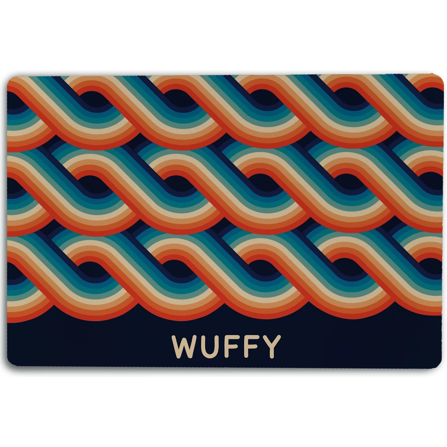 904 Custom Personalized Retro Rainbow Dog & Cat Placemat 1 904 Custom Personalized Retro Rainbow Dog & Cat Placemat