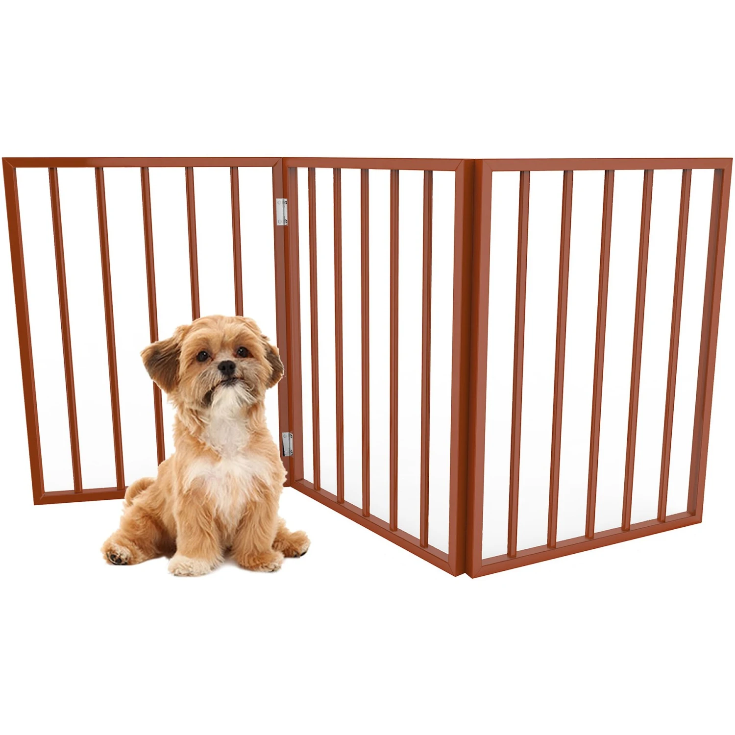 Pet Adobe 3-Panel Freestanding Folding Dog & Cat Gate 7 Pet Adobe 3-Panel Freestanding Folding Dog & Cat Gate - Image 7