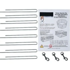 Pet Adobe 8-Panel Folding Metal Dog & Cat Playpen -Pup Haven Sales Store 315023 PT2. AC SS1800 V1626392816