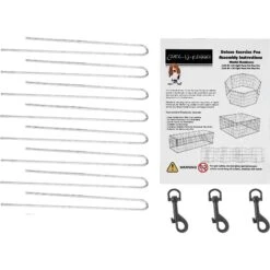 Pet Adobe 8-Panel Folding Metal Dog & Cat Playpen & Door -Pup Haven Sales Store 315027 PT2. AC SS1800 V1626393776