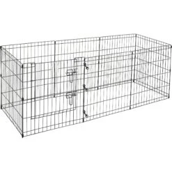 Pet Adobe 8-Panel Folding Metal Dog & Cat Playpen & Door -Pup Haven Sales Store 315027 PT4. AC SS1800 V1626388292