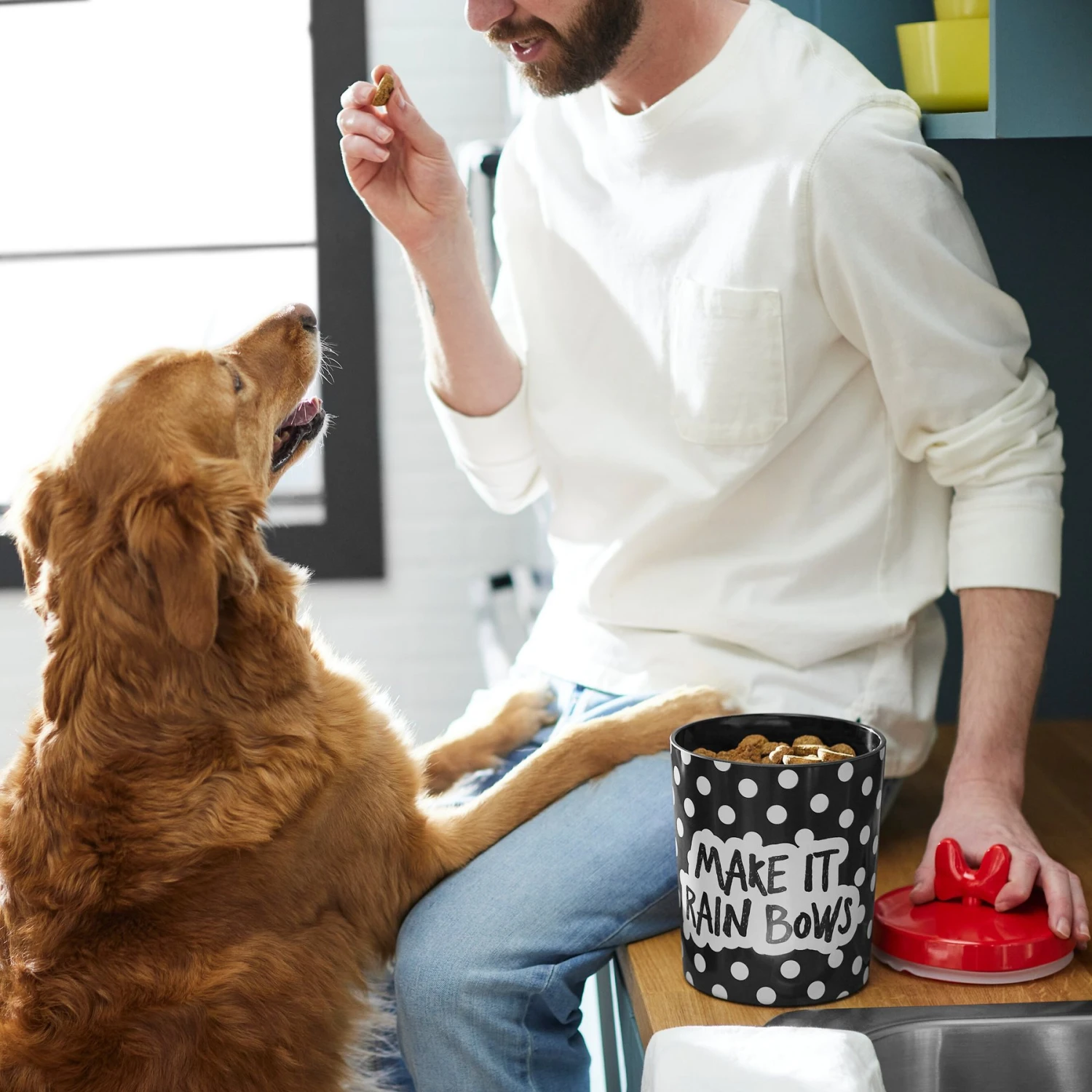 Disney Minnie Mouse Peek-A-Boo Melamine Dog & Cat Treat Jar 3 Disney Minnie Mouse Peek-A-Boo Melamine Dog & Cat Treat Jar - Image 3