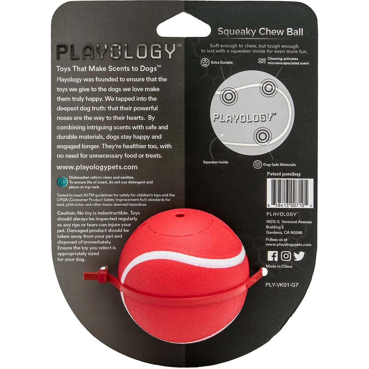 Playology Scented Squeaky Chew Ball Dog Toy & Playology Scented Squeaky Chew Ball Dog Toy 3 Playology Scented Squeaky Chew Ball Dog Toy & Playology Scented Squeaky Chew Ball Dog Toy - Image 3