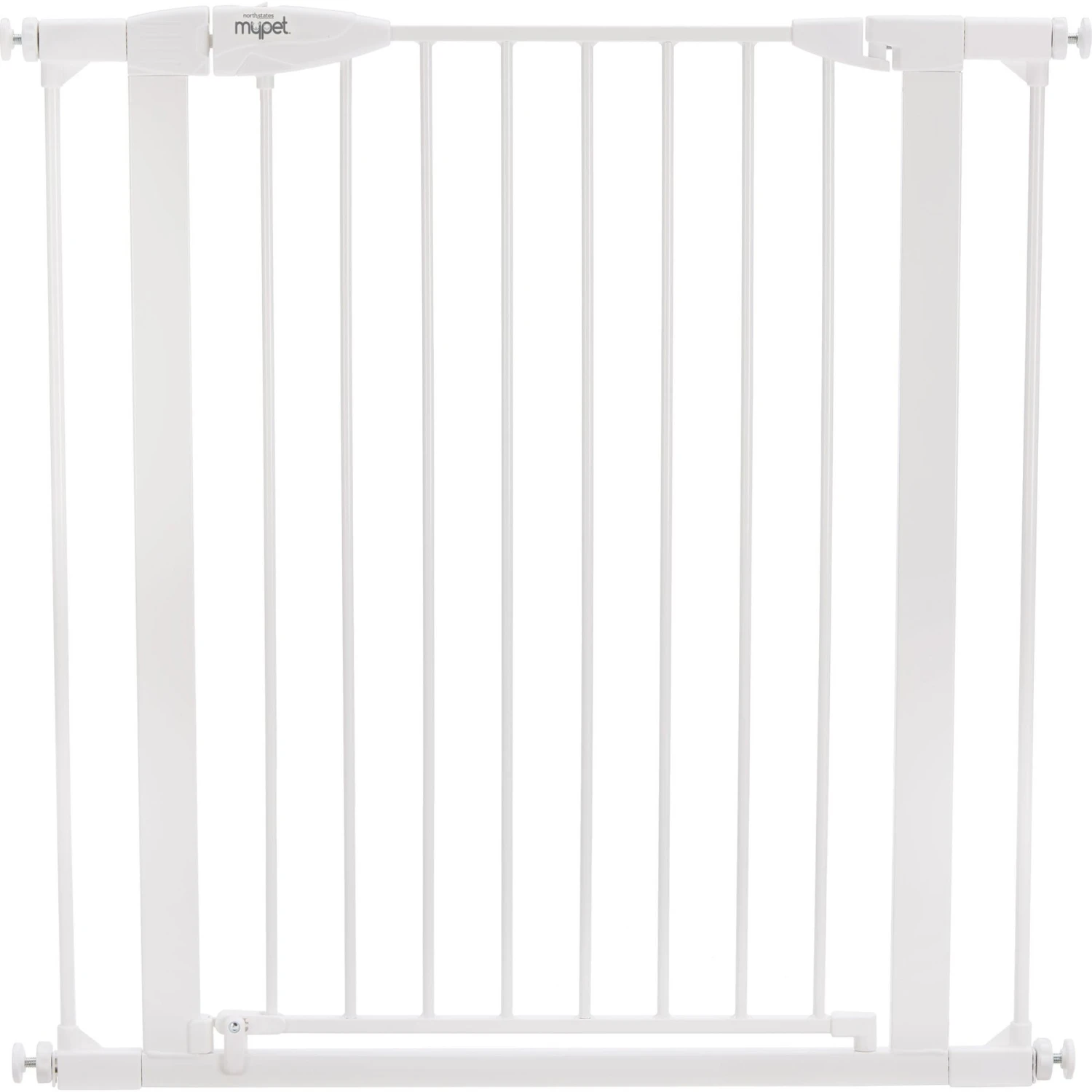 MyPet Tall Happy Tails Walk Thru Dog Gate, 36-in, White 2 MyPet Tall Happy Tails Walk Thru Dog Gate, 36-in, White - Image 2