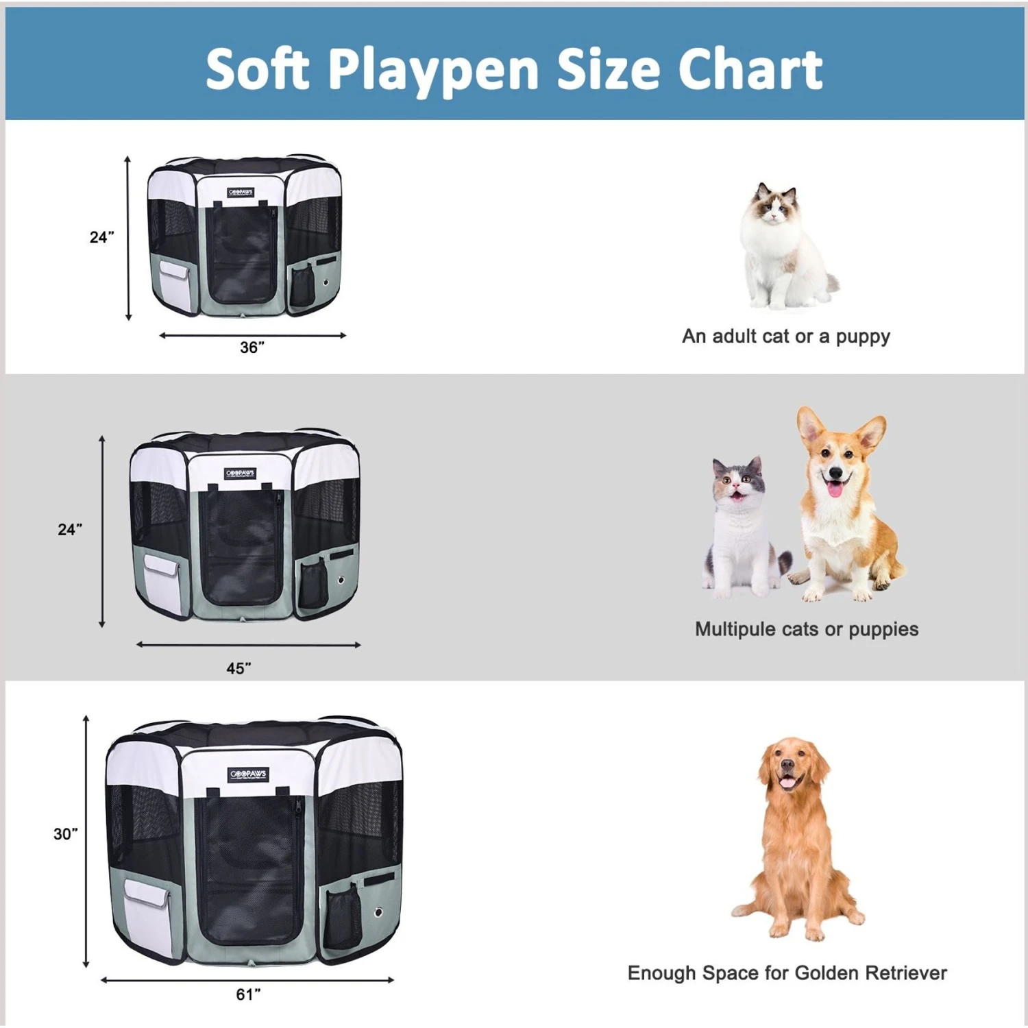 Jespet Soft-Sided Dog & Cat Playpen 5 Jespet Soft-Sided Dog & Cat Playpen - Image 5