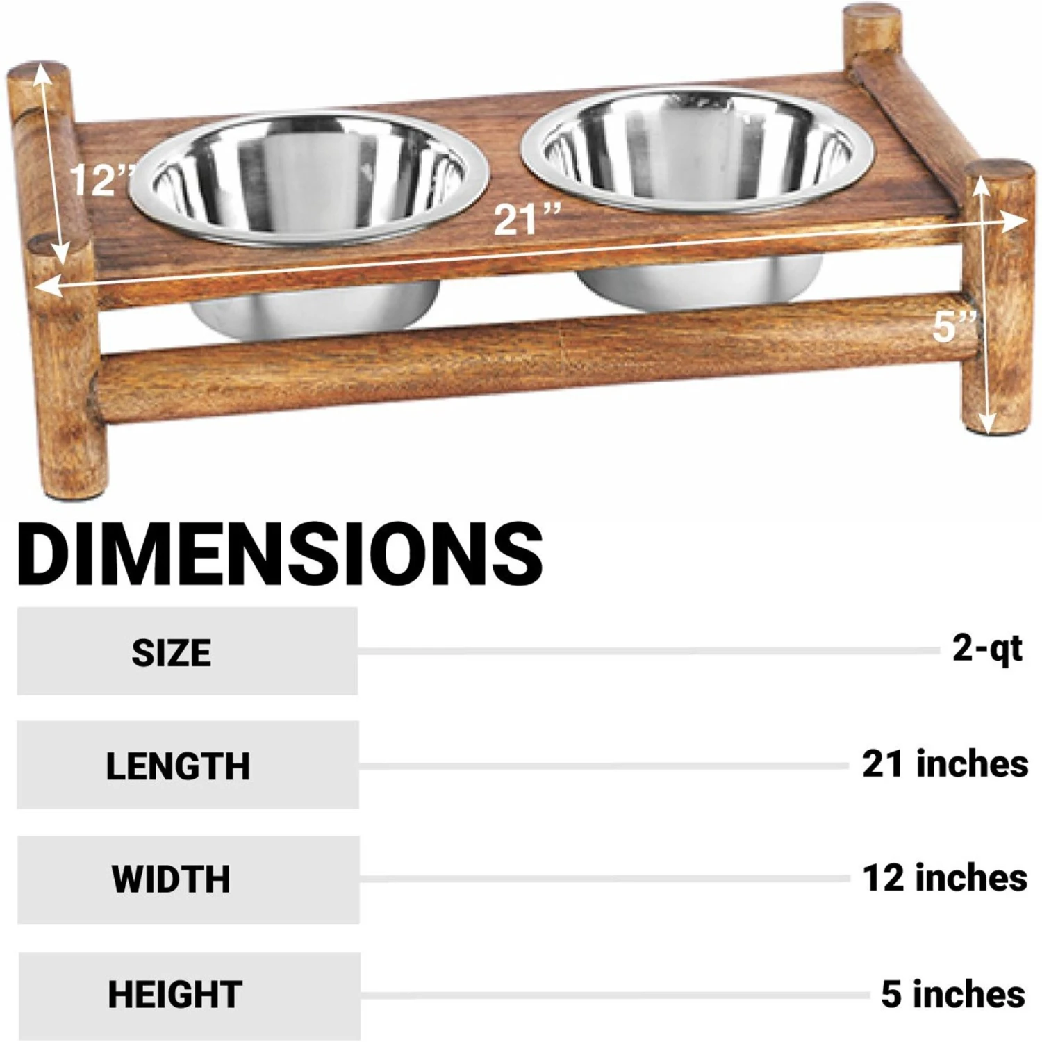 Advance Pet Product Log Cabin Wooden Double Diner & Stainless Steel Dog Bowls 2 Advance Pet Product Log Cabin Wooden Double Diner & Stainless Steel Dog Bowls - Image 2