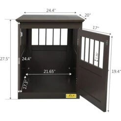 Coziwow By Jaxpety Single Door Furniture Style Wooden Dog Crate & End Table, Brown 11 Coziwow By Jaxpety Single Door Furniture Style Wooden Dog Crate & End Table, Brown -Pup Haven Sales Store 330960 PT2. AC SS1800 V1669919789