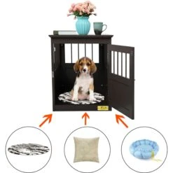 Coziwow By Jaxpety Single Door Furniture Style Wooden Dog Crate & End Table, Brown 14 Coziwow By Jaxpety Single Door Furniture Style Wooden Dog Crate & End Table, Brown -Pup Haven Sales Store 330960 PT5. AC SS1800 V1669919781