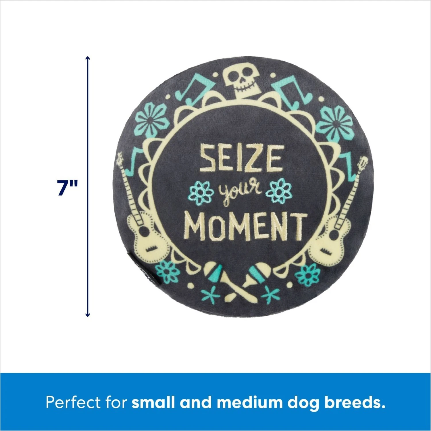 Pixar Halloween Coco Round Plush Squeaky Dog Toy 2 Pixar Halloween Coco Round Plush Squeaky Dog Toy - Image 2