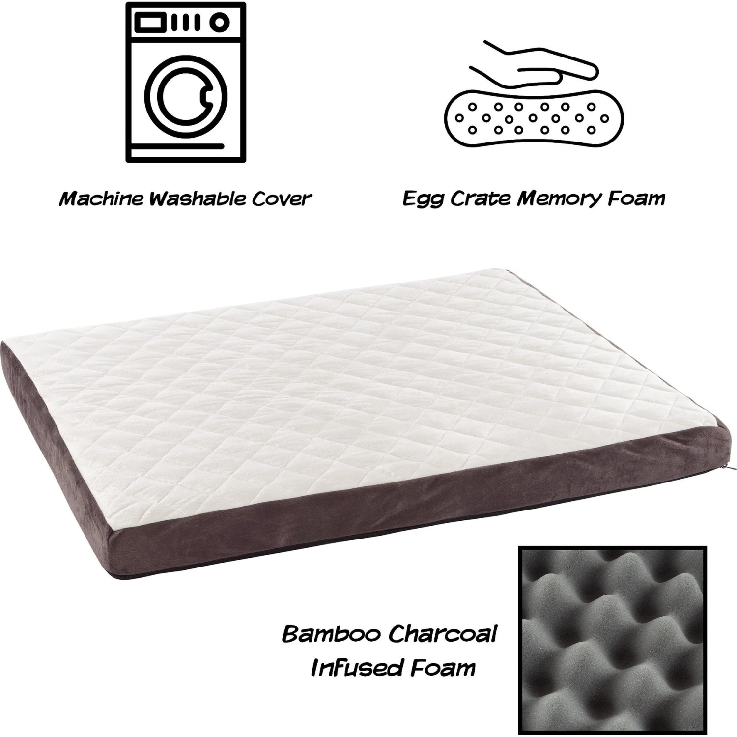 Pet Adobe Bamboo Charcoal-Infused Foam Covered Dog Bed 3 Pet Adobe Bamboo Charcoal-Infused Foam Covered Dog Bed - Image 3