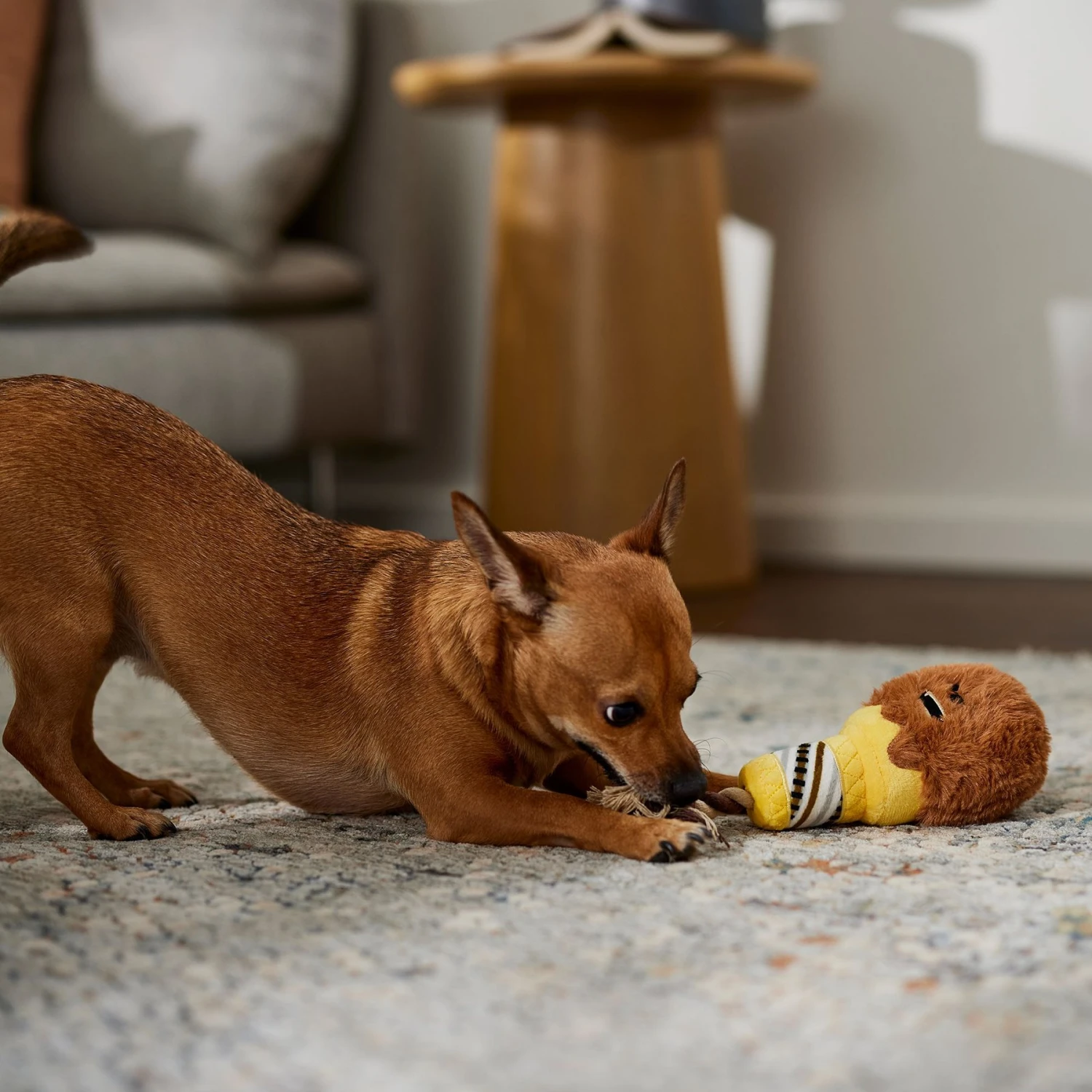 STAR WARS Candy Shop CHEWBACCA Ice Cream Plush With Rope Squeaky Dog Toy 3 STAR WARS Candy Shop CHEWBACCA Ice Cream Plush With Rope Squeaky Dog Toy - Image 3