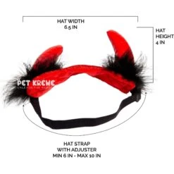 Pet Krewe Cat Devil Red Hat Dog Costume, One Size 12 Pet Krewe Cat Devil Red Hat Dog Costume, One Size -Pup Haven Sales Store 361138 PT5. AC SS1800 V1648076837