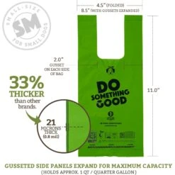 Doggy Do Good Certified Home Compostable Premium Dog & Cat Waste Bags, Small Handle Bags - On Rolls -Pup Haven Sales Store 361431 PT3. AC SS1800 V1703697674