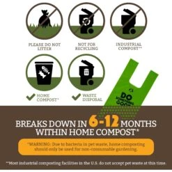 Doggy Do Good Certified Home Compostable Premium Dog & Cat Waste Bags, Small Handle Bags - On Rolls -Pup Haven Sales Store 361431 PT4. AC SS1800 V1703697620