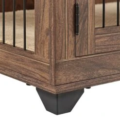 Unipaws Wooden Wire Furniture End Table Dog Crate, Walnut -Pup Haven Sales Store 361903 PT5. AC SS1800 V1650010627
