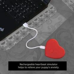 Pet Fit For Life Calming Dog Heartbeat Unit, Red, Small -Pup Haven Sales Store 363335 PT3. AC SS1800 V1642776097