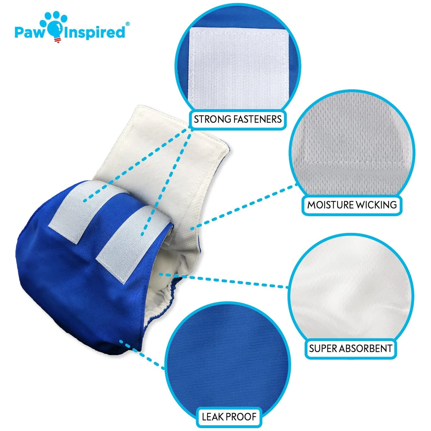 Paw Inspired Belly Band Male Washable Wrap Dog Diaper 6 Paw Inspired Belly Band Male Washable Wrap Dog Diaper - Image 6