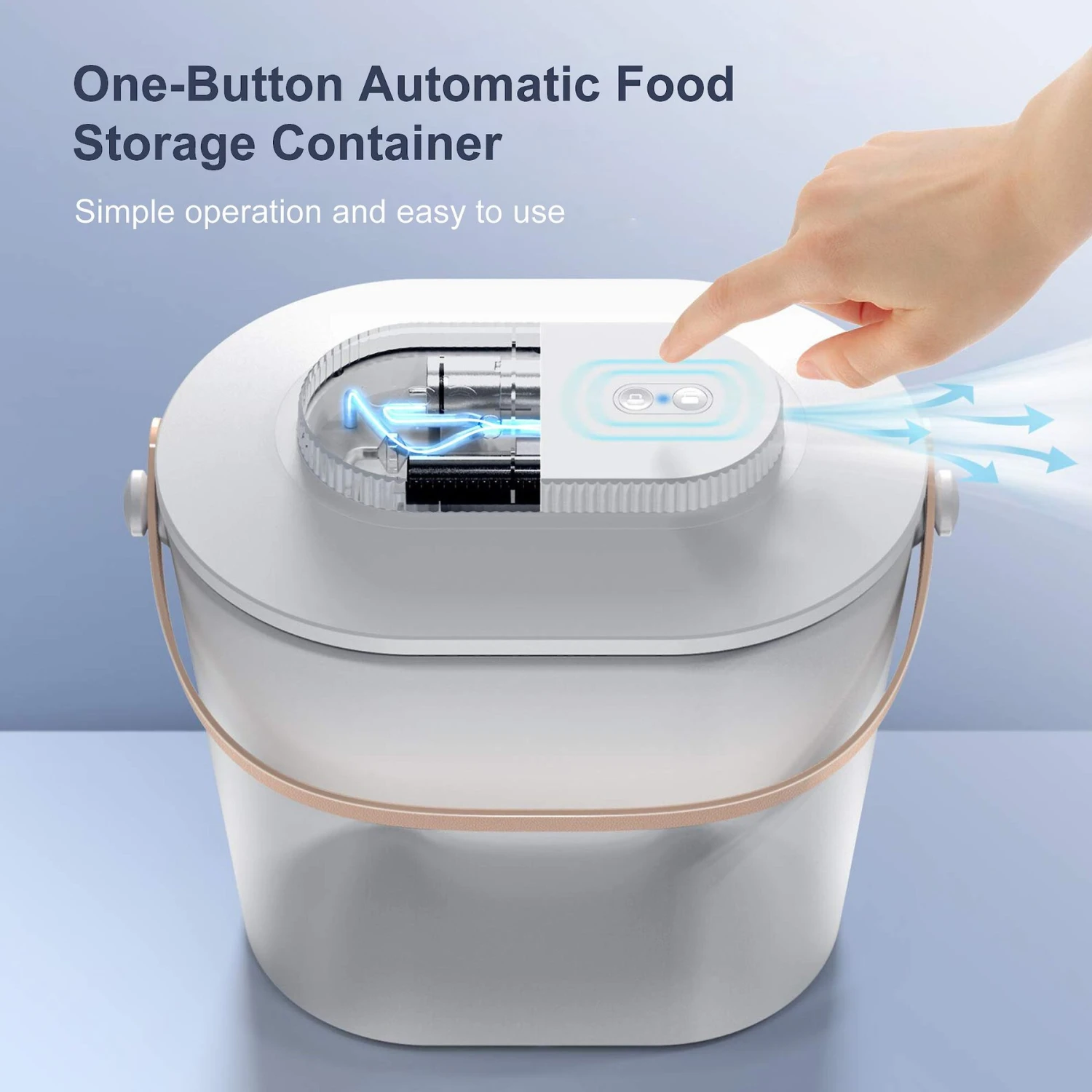 Pawshelf Vacuum Dog & Cat Food Storage Container, White, Medium 2 Pawshelf Vacuum Dog & Cat Food Storage Container, White, Medium - Image 2