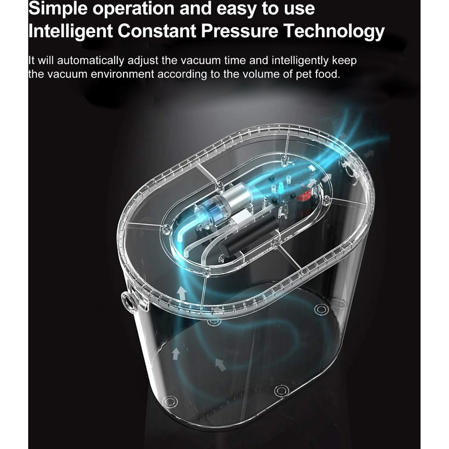 Pawshelf Vacuum Dog & Cat Food Storage Container, White, Medium 3 Pawshelf Vacuum Dog & Cat Food Storage Container, White, Medium - Image 3