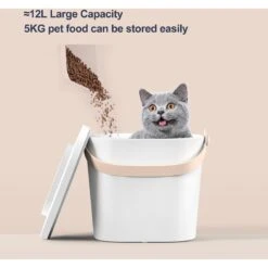 Pawshelf Vacuum Dog & Cat Food Storage Container, White, Medium 14 Pawshelf Vacuum Dog & Cat Food Storage Container, White, Medium -Pup Haven Sales Store 364533 PT5. AC SS1800 V1646696863