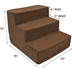 Precious Tails High Density Foam 3 Steps Dog & Cat Stairs 16 Precious Tails High Density Foam 3 Steps Dog & Cat Stairs -Pup Haven Sales Store 366786 PT7. AC SS1800 V1644369084
