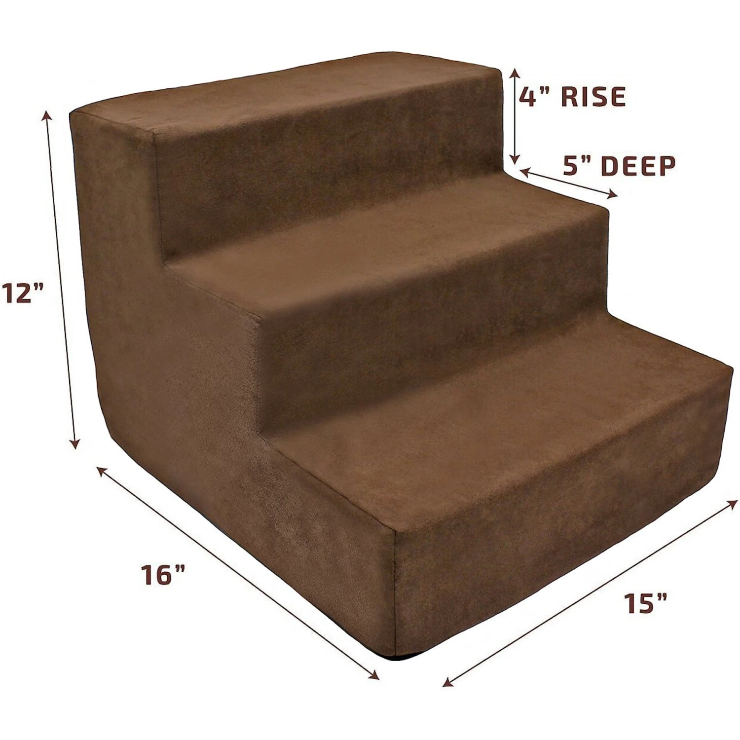 Precious Tails High Density Foam 3 Steps Dog & Cat Stairs 8 Precious Tails High Density Foam 3 Steps Dog & Cat Stairs - Image 8