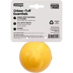 Planet Dog Orbee-Tuff Essentials Vanilla Scented Interactive Dog Ball Treat Dispenser Toy, Yellow -Pup Haven Sales Store 367765 PT7. AC SS1800 V1644527628