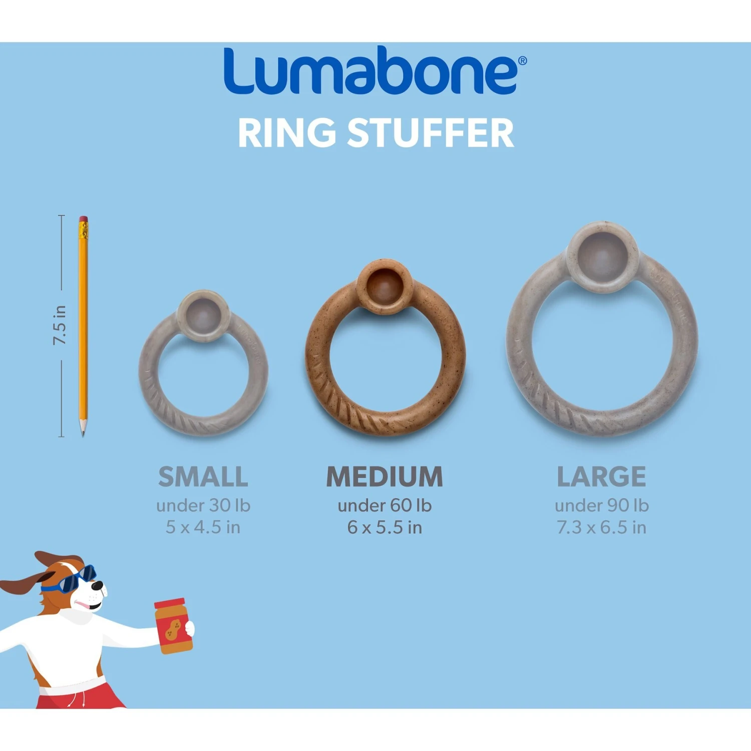 Lumabone Ring-Stuffer Beef Flavor Dog Toy 6 Lumabone Ring-Stuffer Beef Flavor Dog Toy - Image 6
