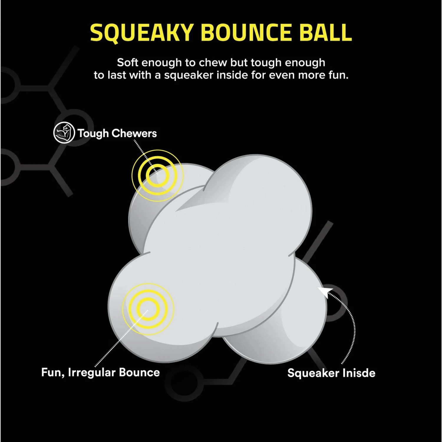 Playology All Natural Beef Scented Squeaky Bounce Ball Dog Toy, Red 2 Playology All Natural Beef Scented Squeaky Bounce Ball Dog Toy, Red - Image 2