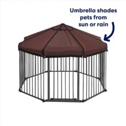 Frisco Outdoor Galvanized Steel 8-Panel Configurable Gate And Playpen With Oxford Roof 11 Frisco Outdoor Galvanized Steel 8-Panel Configurable Gate And Playpen With Oxford Roof -Pup Haven Sales Store 507086 PT2. AC SS1800 V1669212042