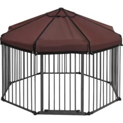 Frisco Outdoor Galvanized Steel 8-Panel Configurable Gate And Playpen With Oxford Roof 12 Frisco Outdoor Galvanized Steel 8-Panel Configurable Gate And Playpen With Oxford Roof -Pup Haven Sales Store 507086 PT3. AC SS1800 V1666021842
