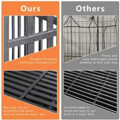 SMONTER Heavy Duty Metal Anxiety Indoor & Outdoor Large Breed Dog Crate, Dark Silver 10 SMONTER Heavy Duty Metal Anxiety Indoor & Outdoor Large Breed Dog Crate, Dark Silver -Pup Haven Sales Store 517206 PT3. AC SS1800 V1650385896