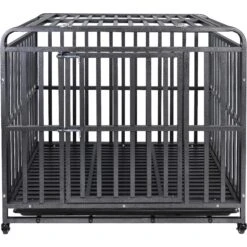 SMONTER Heavy Duty Metal Anxiety Indoor & Outdoor Large Breed Dog Crate, Dark Silver 13 SMONTER Heavy Duty Metal Anxiety Indoor & Outdoor Large Breed Dog Crate, Dark Silver -Pup Haven Sales Store 517206 PT6. AC SS1800 V1650415292