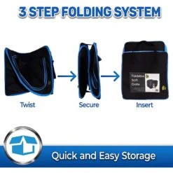 Pet Magasin Foldable Soft Dog Crate, Black & Blue 8 Pet Magasin Foldable Soft Dog Crate, Black & Blue -Pup Haven Sales Store 521702 PT2. AC SS1800 V1652470653