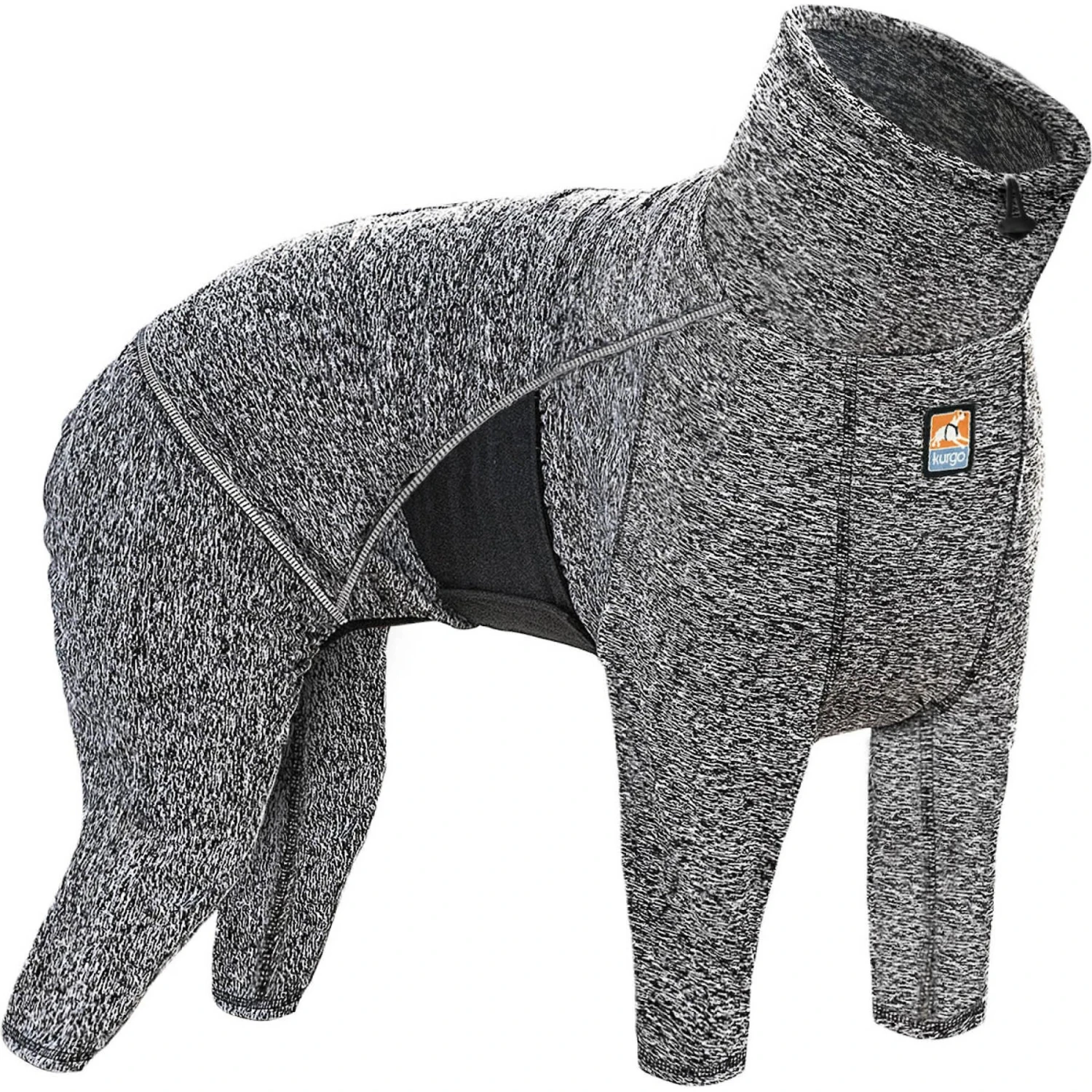 Kurgo Stowe Base Layer Dog Sweater, Heather Black 1 Kurgo Stowe Base Layer Dog Sweater, Heather Black