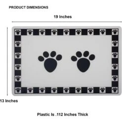 PetRageous Designs Pet Paws Placemat, Black -Pup Haven Sales Store 54963 PT2. AC SS1800 V1683906955