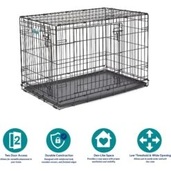MidWest ICrate Fold & Carry Double Door Collapsible Wire Dog Crate 14 MidWest ICrate Fold & Carry Double Door Collapsible Wire Dog Crate -Pup Haven Sales Store 60384 PT5. AC SS1800 V1647556125