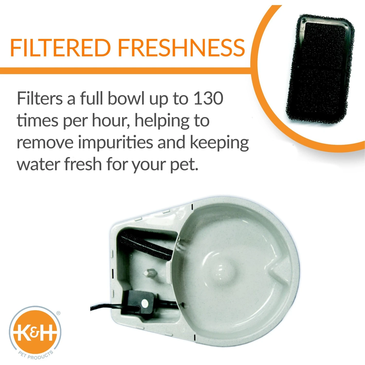 K&H Pet Products CleanFlow Filtered Water Dog Bowl, Small, 80-oz Bowl + 90-oz Reservoir 3 K&H Pet Products CleanFlow Filtered Water Dog Bowl, Small, 80-oz Bowl + 90-oz Reservoir - Image 3