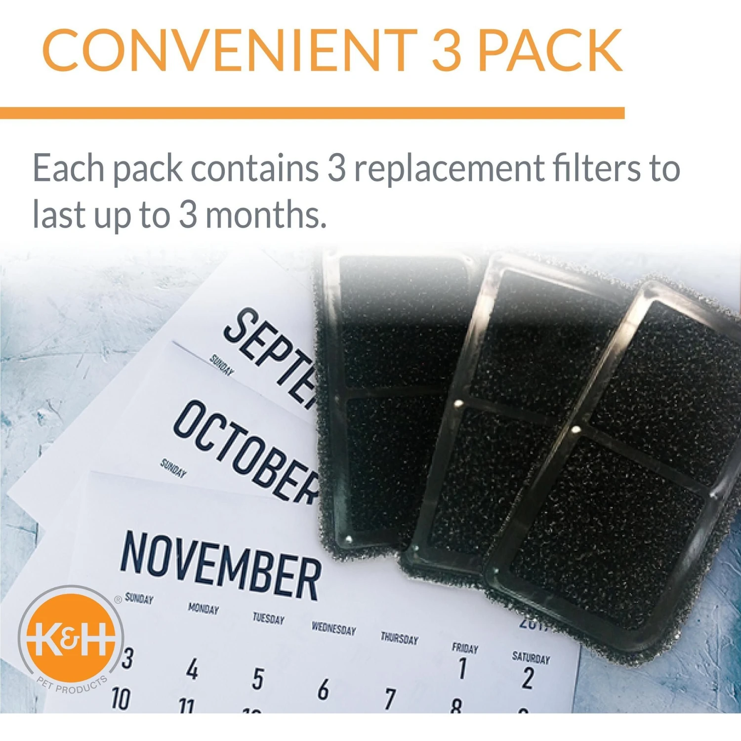 K&H Pet Products CleanFlow 3-Pack Replacement Filter Cartridges 4 K&H Pet Products CleanFlow 3-Pack Replacement Filter Cartridges - Image 4